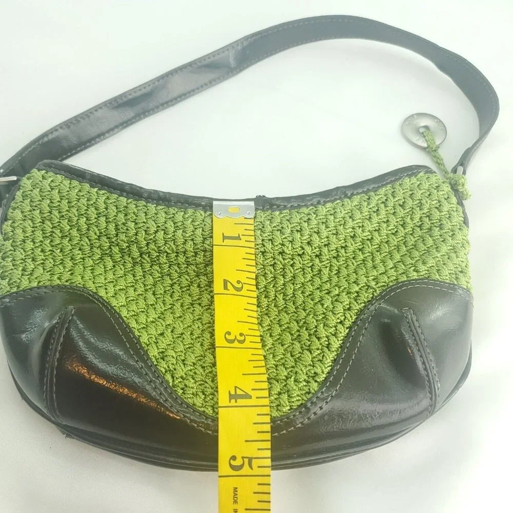 The Sak Womens Brown Crochet Shoulder Strap Lined Inner Pockets Hobo Bags